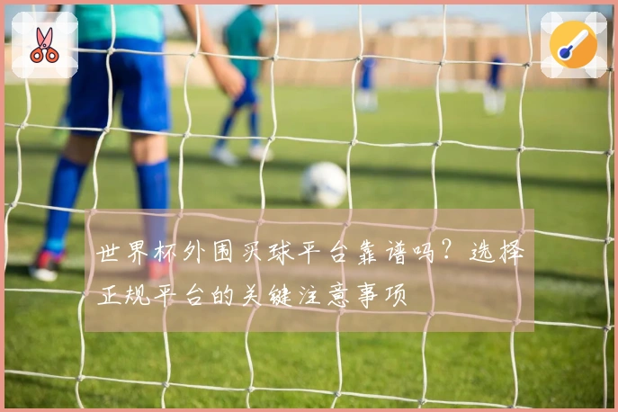 世界杯外围买球平台靠谱吗？选择正规平台的关键注意事项